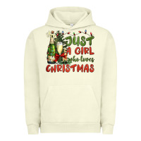 Pigment Pistachio just a girl who loves christmas Urban Hoodie - BundleAndBundleShop