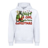 White just a girl who loves christmas Urban Hoodie - BundleAndBundleShop