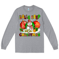 Heather Grey Balls Deep Into Christmas Long Sleeve Tee - MaliasSmallBusiness