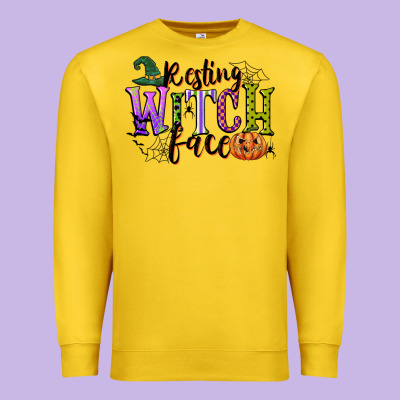 Resting Witch Face Premium Sweatshirt Designed By Cowgirlartshop