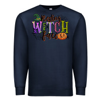 Navy resting witch face Premium Sweatshirt - CowGirlArtShop