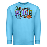 Ocean Blue resting witch face Premium Sweatshirt - CowGirlArtShop