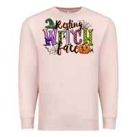 Pale Pink resting witch face Premium Sweatshirt - CowGirlArtShop