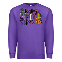 Purple resting witch face Premium Sweatshirt - CowGirlArtShop