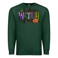 Sports Green resting witch face Premium Sweatshirt - CowGirlArtShop