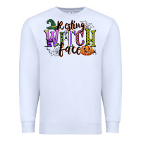 White resting witch face Premium Sweatshirt - CowGirlArtShop