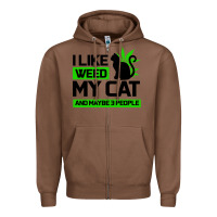 Chestnut Cat Weed I Like My Cat Gift Zipper Hoodie - Bettercallsaul