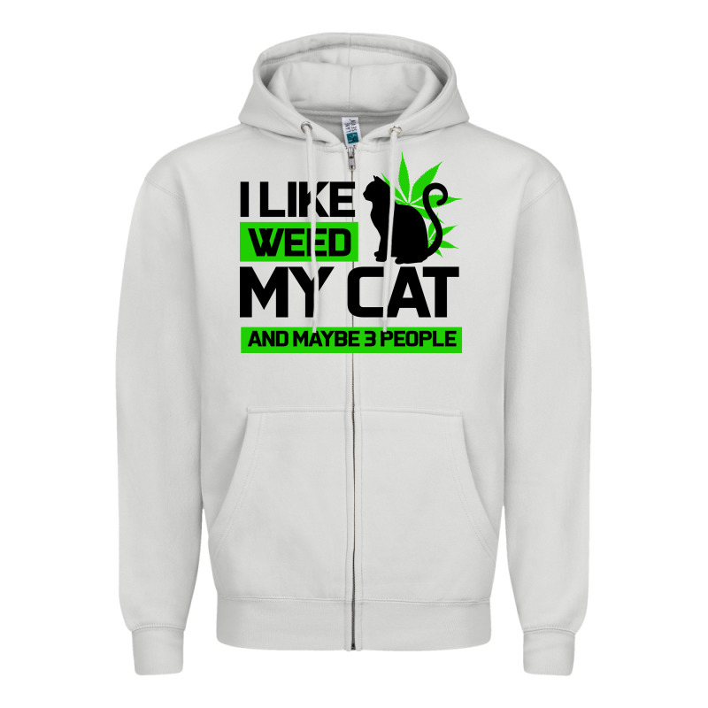 Cat Weed I Like My Cat Gift Zipper Hoodie by Bettercallsaul | Teevron