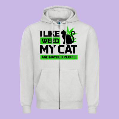 Cat Weed I Like My Cat Gift Zipper Hoodie Designed By Bettercallsaul