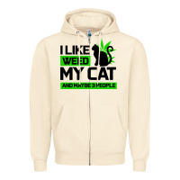 Sandshell Cat Weed I Like My Cat Gift Zipper Hoodie - Bettercallsaul