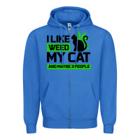 True Royal Cat Weed I Like My Cat Gift Zipper Hoodie - Bettercallsaul