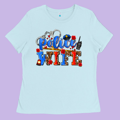 Police Wife Ladies Tee Designed By Adodesignshop