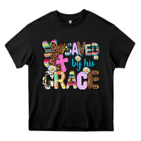 Black saved by his grace Heavy Core Tee - AdoDesignShop