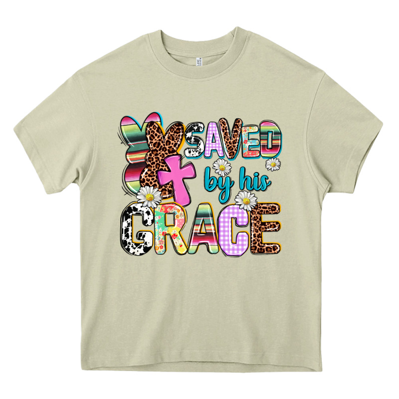 Saved By His Grace Heavy Core Tee by AdoDesignShop | Teevron