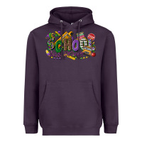 Plum school bus driver mardi gras Heavyweight Hoodie - CowGirlArtShop