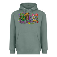 Sage school bus driver mardi gras Heavyweight Hoodie - CowGirlArtShop