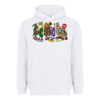 White school bus driver mardi gras Heavyweight Hoodie - CowGirlArtShop