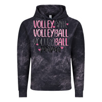 Cloud Black volleyball mama Vintage Hoodie - MaliasSmallBusiness