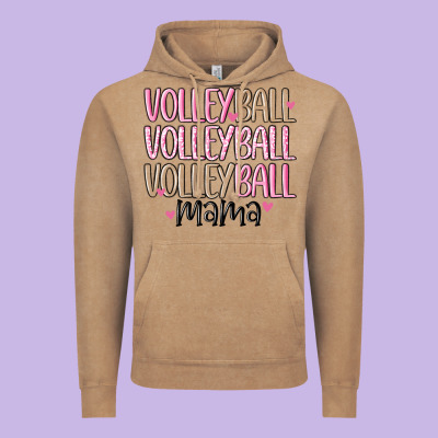 Volleyball Mama Vintage Hoodie Designed By Maliassmallbusiness