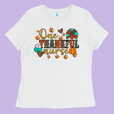 One Thankful Nurse Ladies Tee Designed By Jahusdesignshop