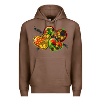 Chestnut juneteenth hearts Premium Hoodie - CowGirlArtShop
