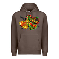 Coffee juneteenth hearts Premium Hoodie - CowGirlArtShop