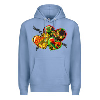 Colony Blue juneteenth hearts Premium Hoodie - CowGirlArtShop