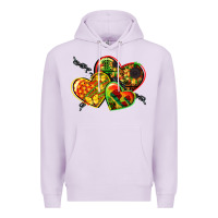Lilac juneteenth hearts Premium Hoodie - CowGirlArtShop