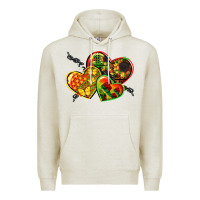 Oatmeal Heather juneteenth hearts Premium Hoodie - CowGirlArtShop