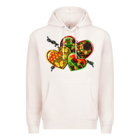 Pale Pink juneteenth hearts Premium Hoodie - CowGirlArtShop