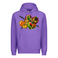 Purple juneteenth hearts Premium Hoodie - CowGirlArtShop