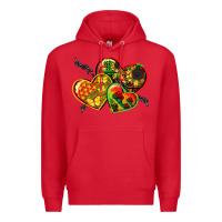 Red juneteenth hearts Premium Hoodie - CowGirlArtShop