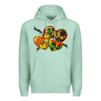 Seafoam juneteenth hearts Premium Hoodie - CowGirlArtShop