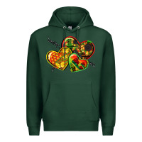 Sports Green juneteenth hearts Premium Hoodie - CowGirlArtShop