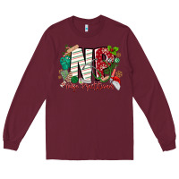 Burgundy NP Nurse Practitioner Christmas Long Sleeve Tee - MaliasSmallBusiness