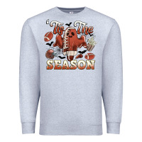Heather Grey tis the season football halloween Premium Sweatshirt - CowGirlArtShop