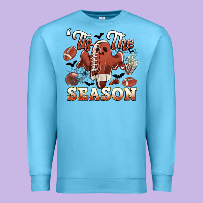 Tis The Season Football Halloween Premium Sweatshirt Designed By Cowgirlartshop