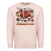 Pale Pink tis the season football halloween Premium Sweatshirt - CowGirlArtShop