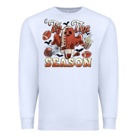 White tis the season football halloween Premium Sweatshirt - CowGirlArtShop