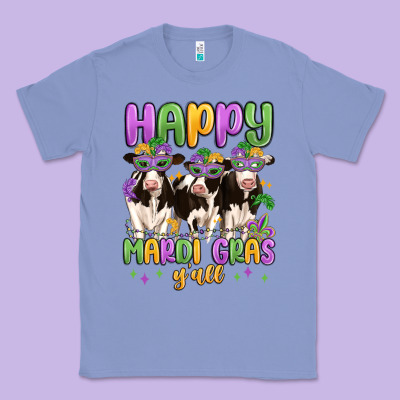 Happy Mardi Gras Y'all Classic Tee Designed By Maliassmallbusiness