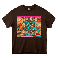 Chocolate Brown teach compassion kindness confidence Heavy Core Tee - JahusDesignShop