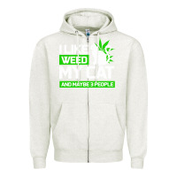 Oatmeal Heather Cat Weed I Like My Cat Gift Zipper Hoodie - Bettercallsaul