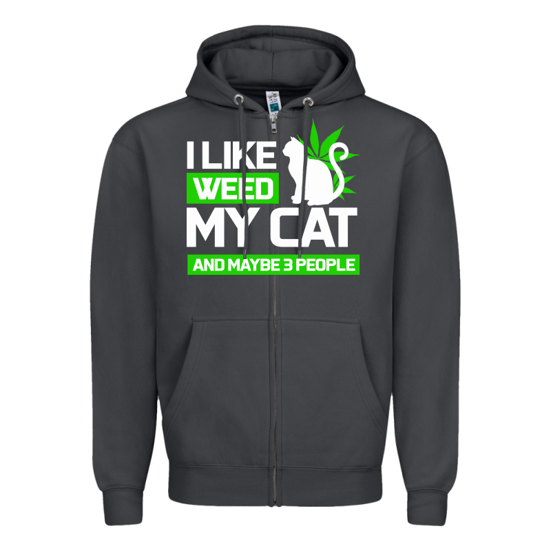 Cat Weed I Like My Cat Gift Zipper Hoodie by Bettercallsaul | Teevron