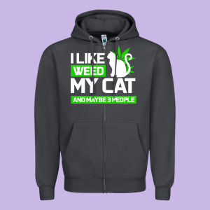 Cat Weed I Like My Cat Gift Zipper Hoodie Designed By Bettercallsaul