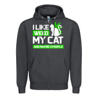 Smoke Cat Weed I Like My Cat Gift Zipper Hoodie - Bettercallsaul