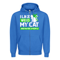 True Royal Cat Weed I Like My Cat Gift Zipper Hoodie - Bettercallsaul
