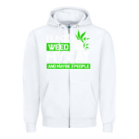 White Cat Weed I Like My Cat Gift Zipper Hoodie - Bettercallsaul