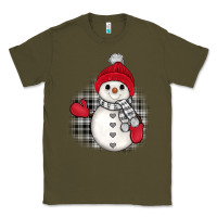 Army Green grey christmas snowman Classic Tee - JahusDesignShop