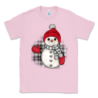 Bubblegum Pink grey christmas snowman Classic Tee - JahusDesignShop
