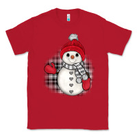 Red grey christmas snowman Classic Tee - JahusDesignShop